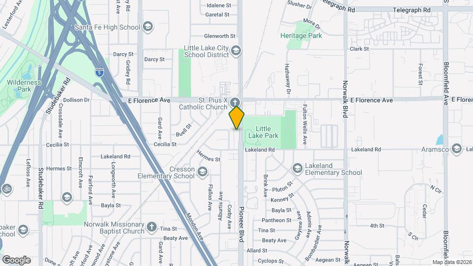 10919 Pioneer Blvd Map and Location Details