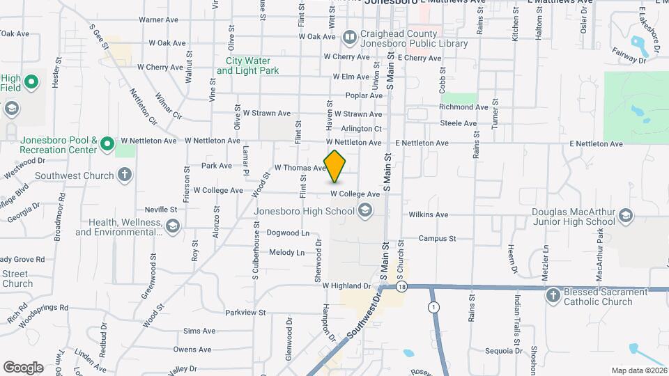 312 W College Ave Map and Location Details