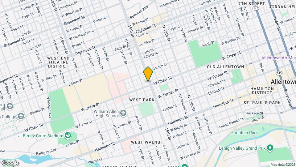 1505 W Chew St Map and Location Details