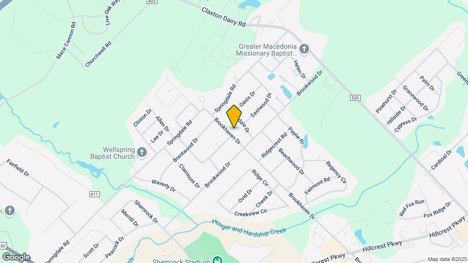 301 Brookhaven Dr Mapa y Detalles de la Ubicación