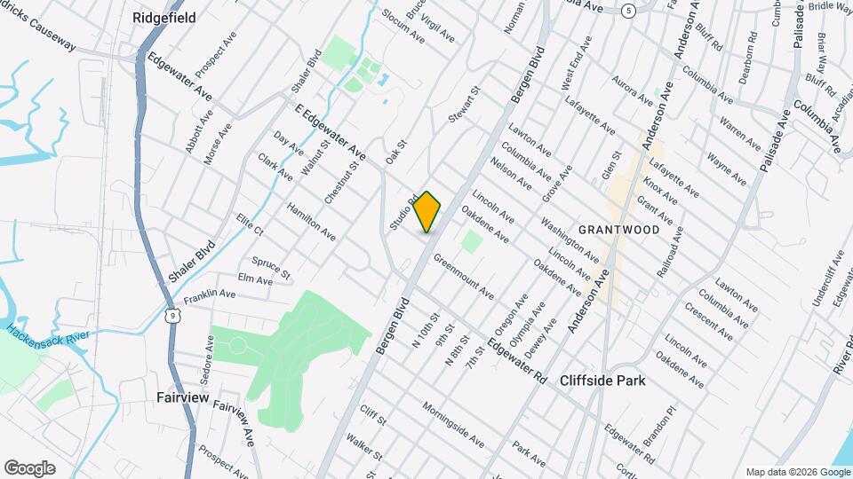 539 Bergen Blvd, Unit 2 Map and Location Details