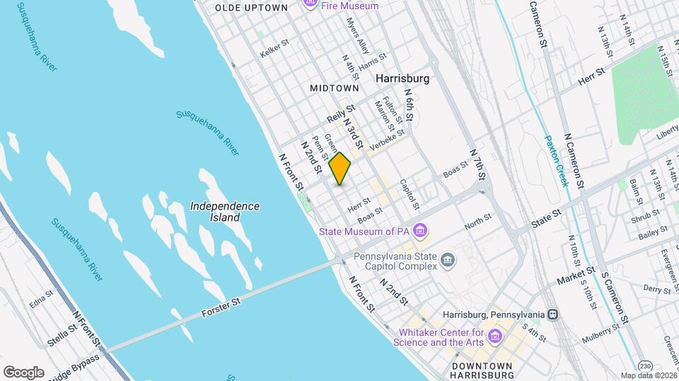 1202 Penn St Map and Location Details