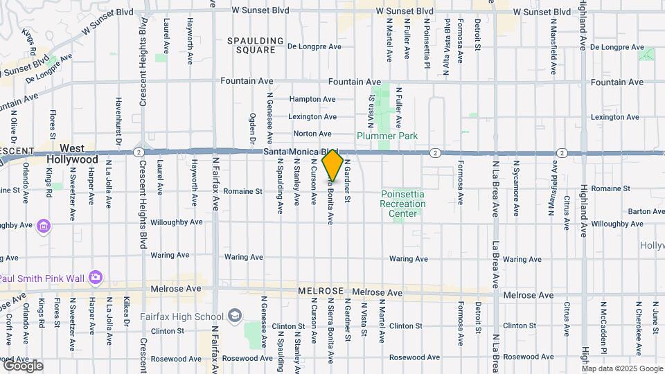 1008 N Sierra Bonita Ave Map and Location Details