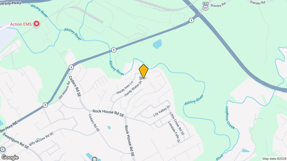 198 Hardy Water Dr SE Mapa y Detalles de la Ubicación