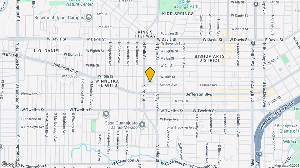 923 Sunset Ave Map and Location Details