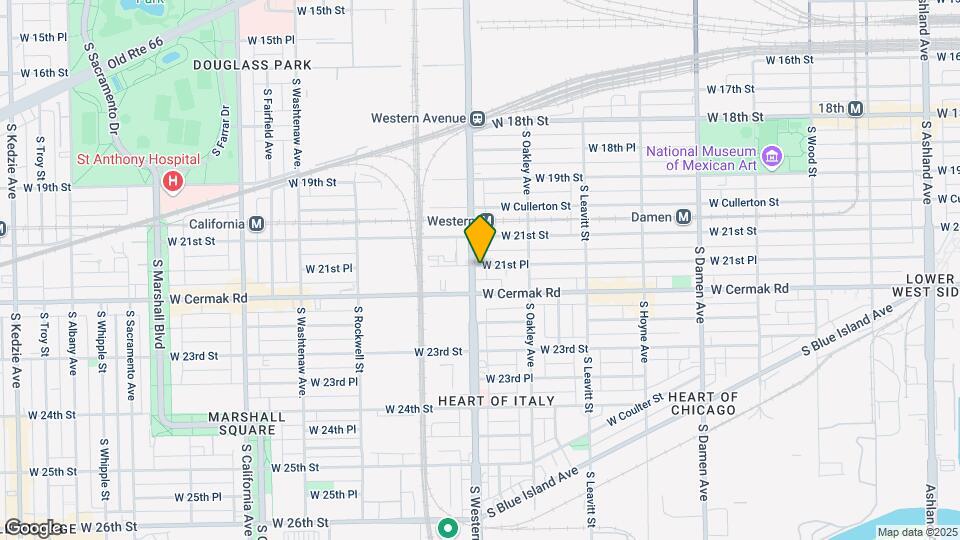 2135 S Western Ave Mapa y Detalles de la Ubicación