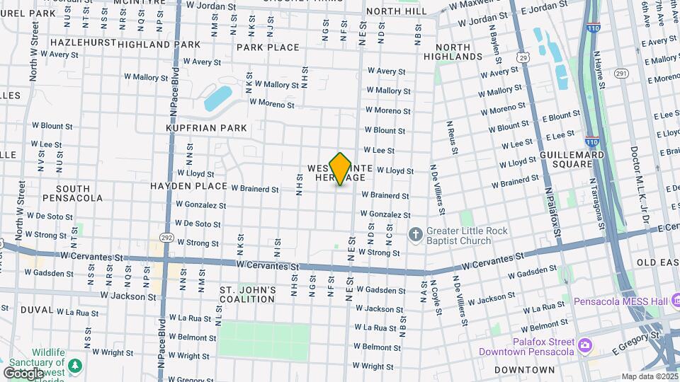1200 N F St Map and Location Details