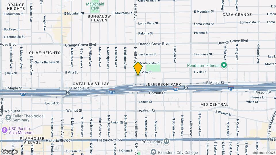 442 N Hill Ave Map and Location Details