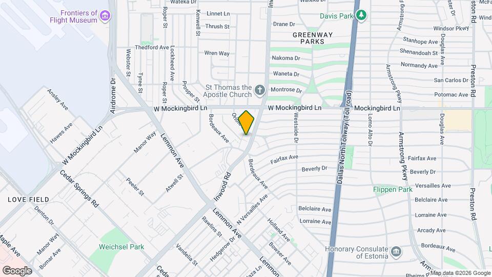 3913 Inwood Rd Map and Location Details