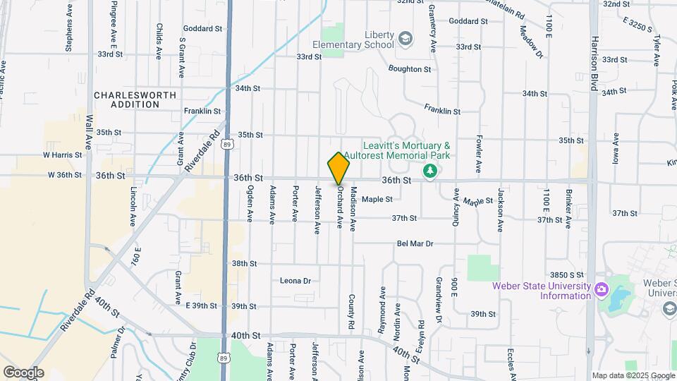 3621 Orchard Ave, Unit Downstairs Map and Location Details