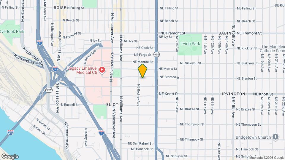 2822 NE Rodney Ave Map and Location Details