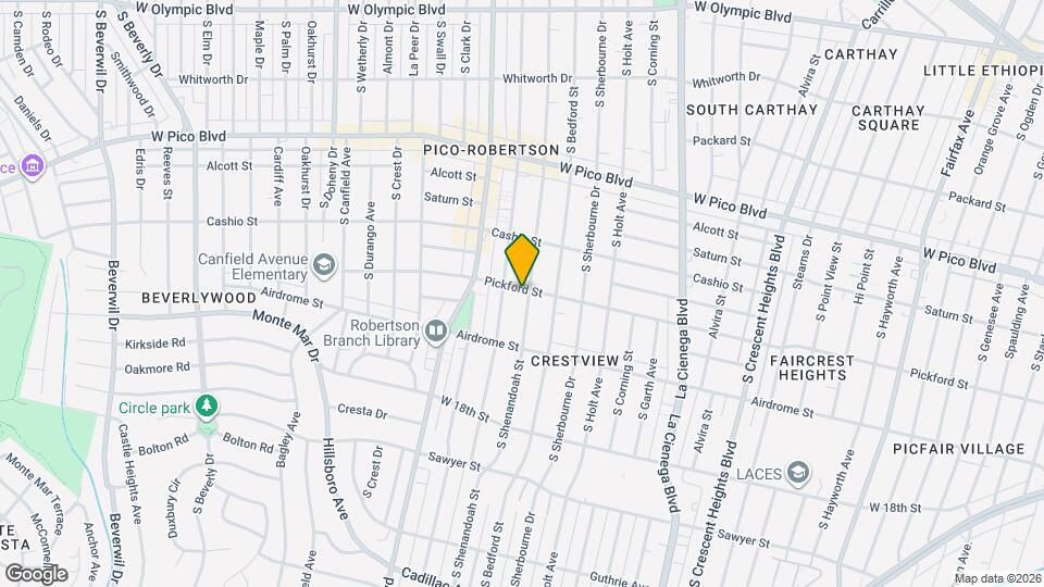 1601 S Shenandoah St, Unit 1508-3 Mapa y Detalles de la Ubicación