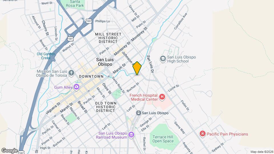 1241 Pismo St Map and Location Details