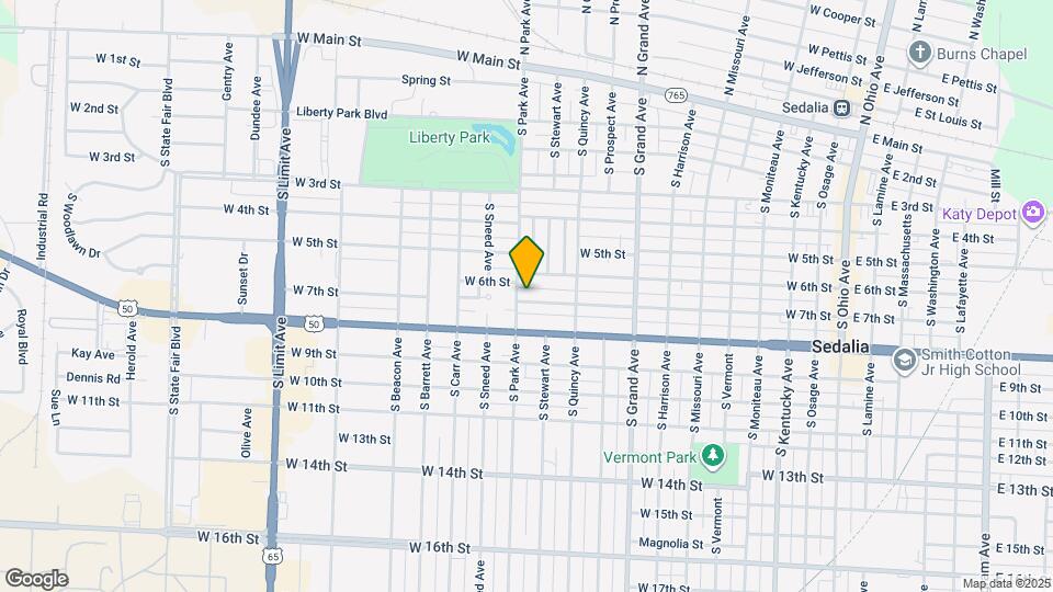 1118 W 7th St Map and Location Details