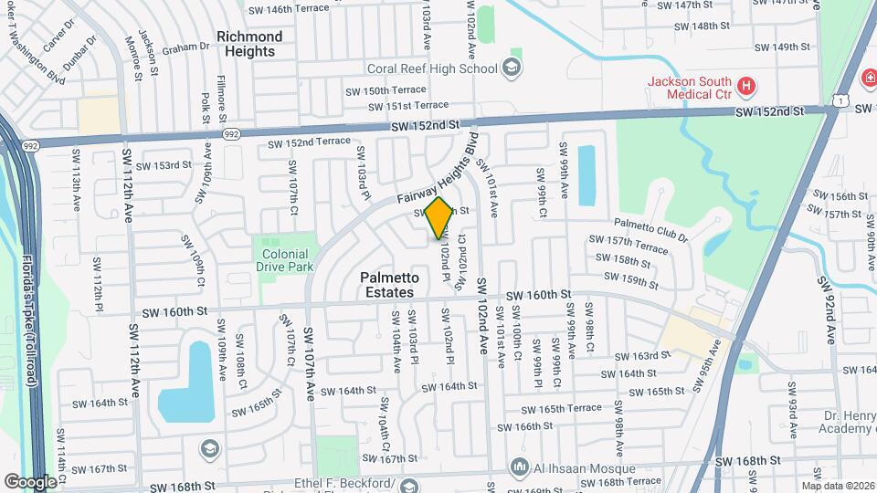 15740 SW 102nd Pl Map and Location Details