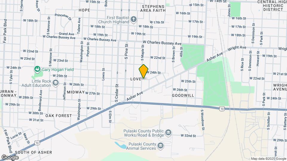 2501 S Maple St Map and Location Details