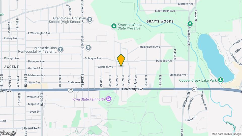 1274 E 36th Ct Map and Location Details