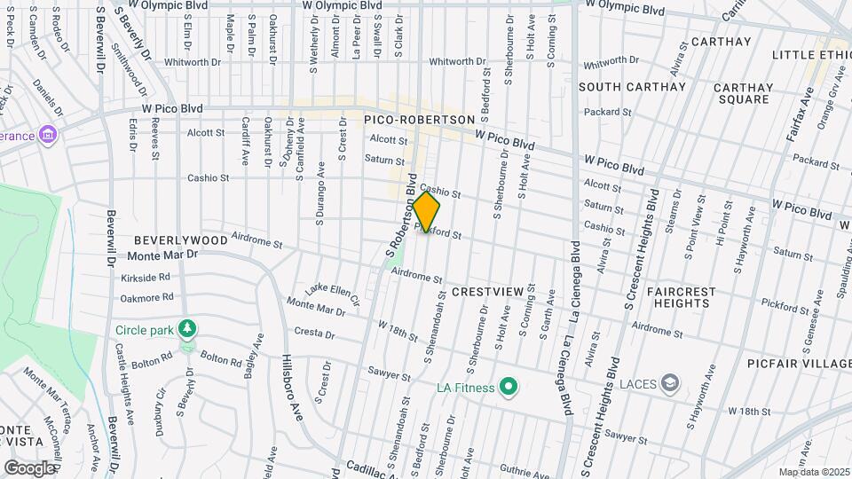 1613 S Wooster St Map and Location Details