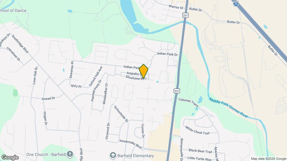 323 Shoshone Pl Map and Location Details