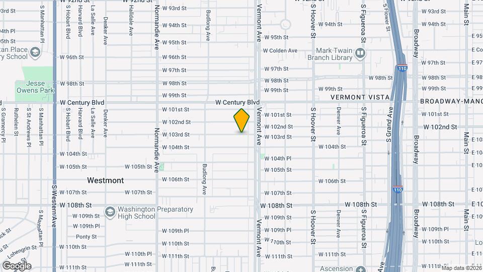 1032 W 103rd St Map and Location Details