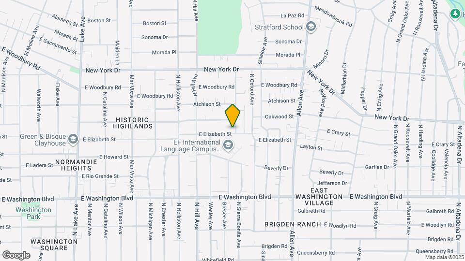 1563 E Elizabeth St Map and Location Details