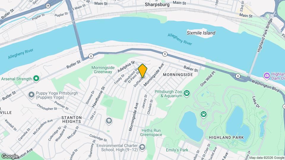 1716 Duffield St Map and Location Details