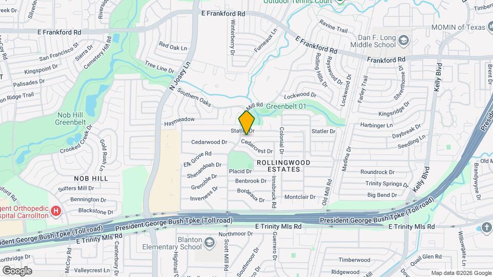 2103 Cedarcrest Dr Map and Location Details