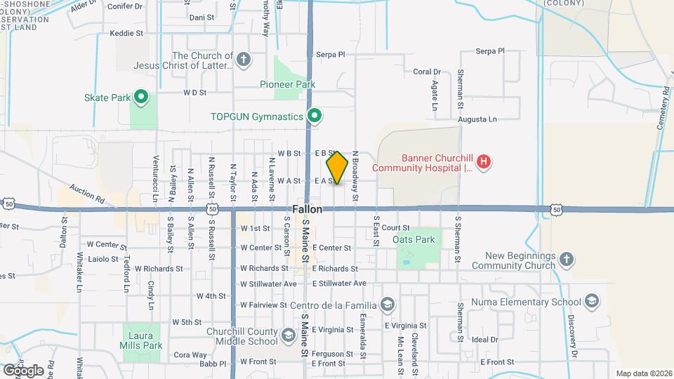 60 N Nevada St, Unit 70 N. Nevada St. Fallon Mapa y Detalles de la Ubicación
