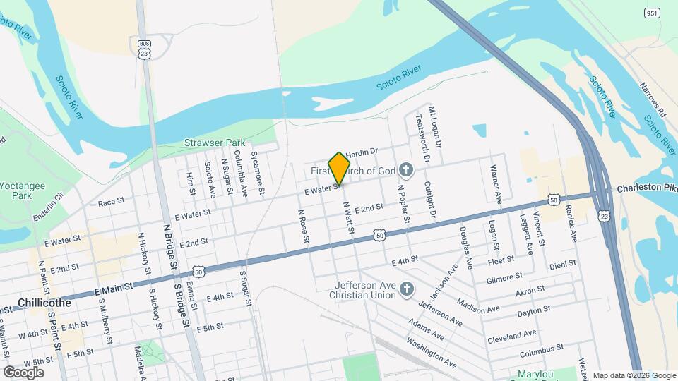 640 E Water St Map and Location Details