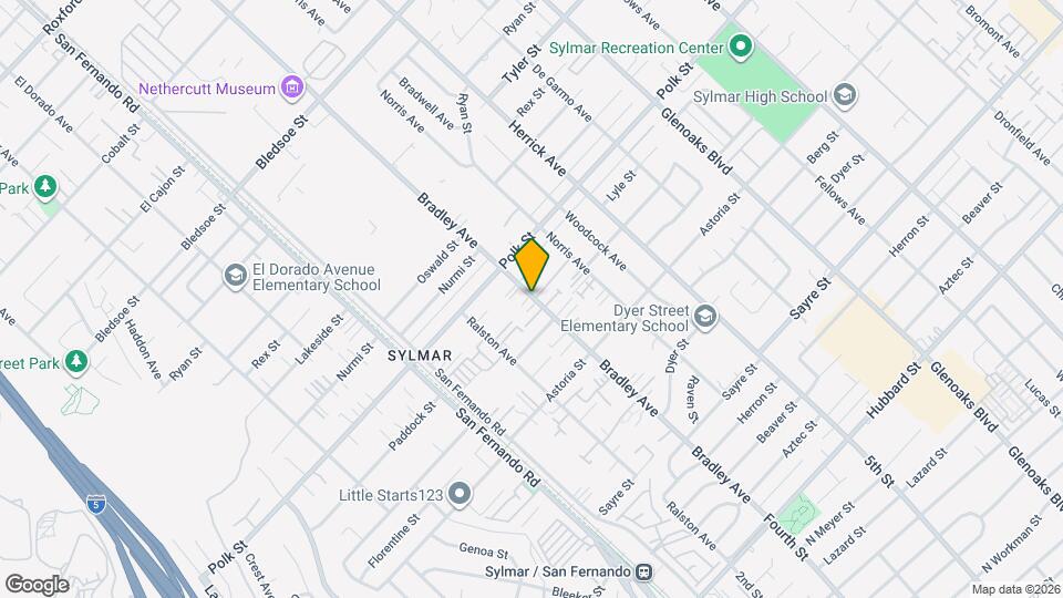 12717 Bradley Ave Mapa y Detalles de la Ubicación