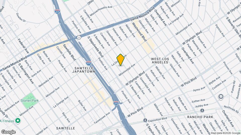 2030 S Bentley Ave Map and Location Details