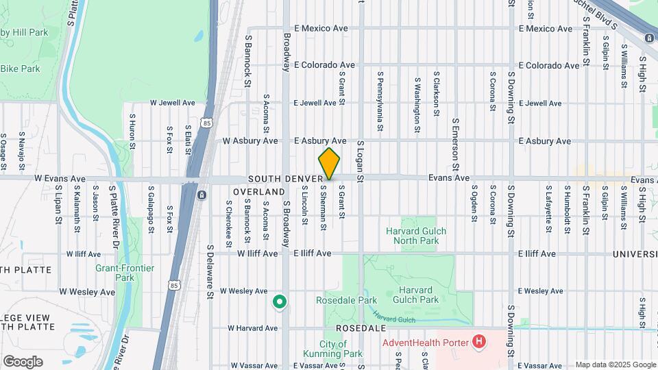 2110 S Sherman St Map and Location Details