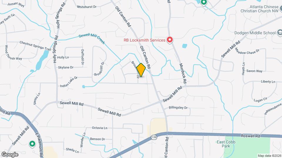 1551 Brookcliff Cir Map and Location Details