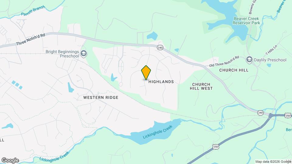 1057 Highlands Dr Map and Location Details