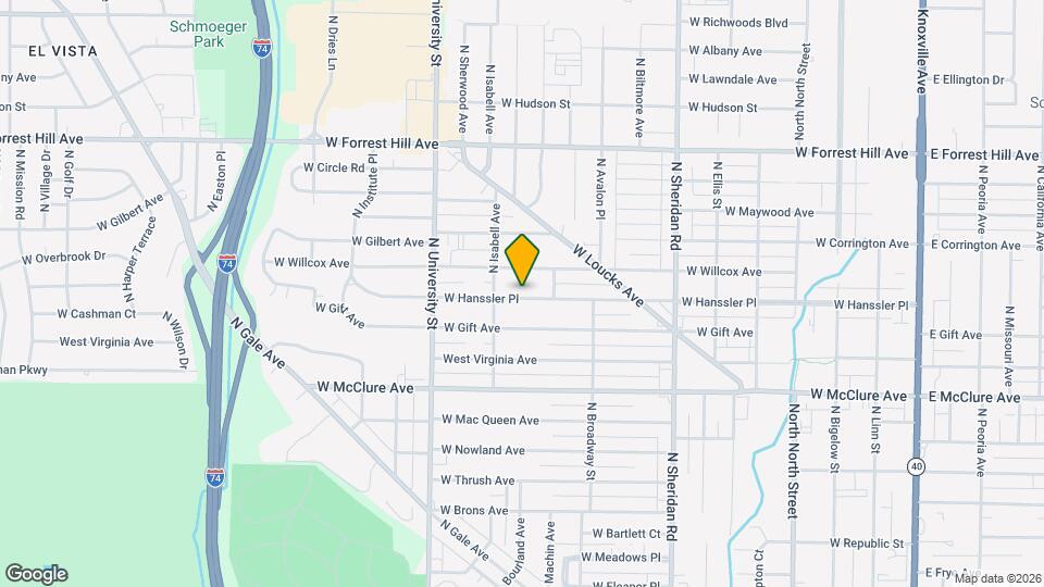 1021 W Hanssler Pl Mapa y Detalles de la Ubicación