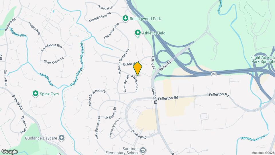 7818 Attleboro Dr Mapa y Detalles de la Ubicación