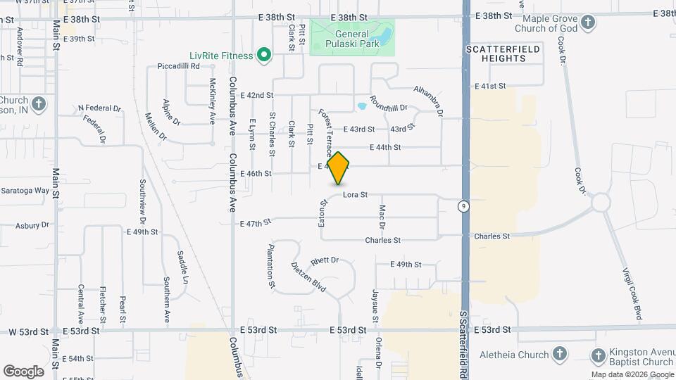 1626 Lora St Map and Location Details