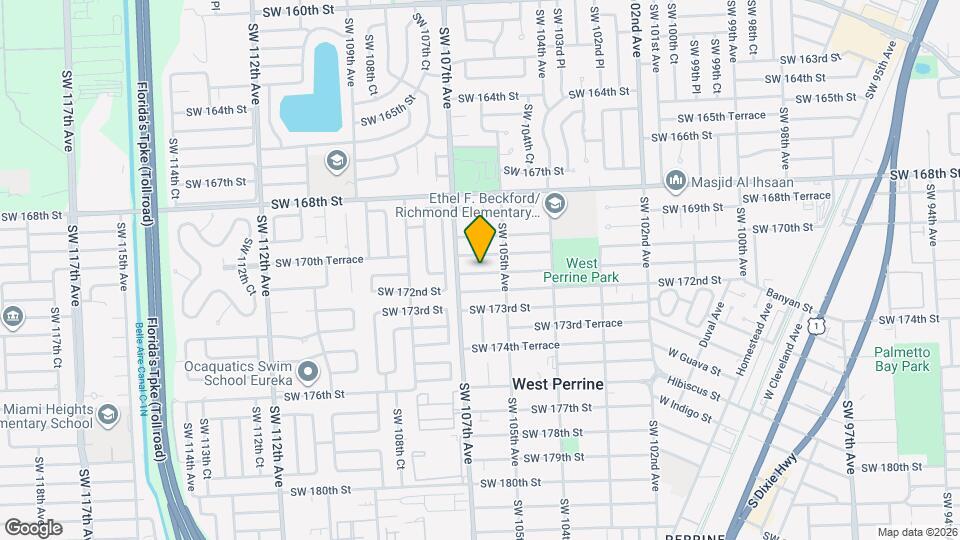 10591 SW 171st St Mapa y Detalles de la Ubicación