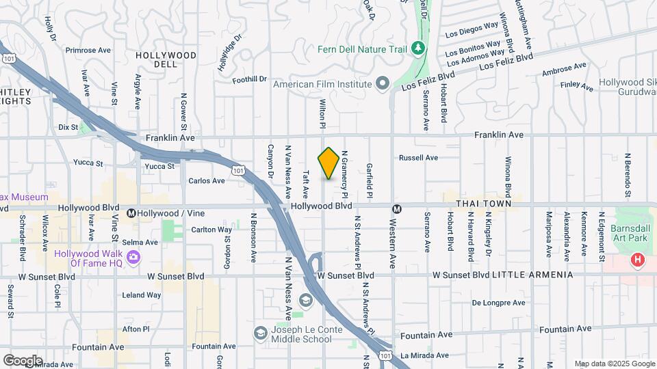 1732 N Wilton Pl Map and Location Details
