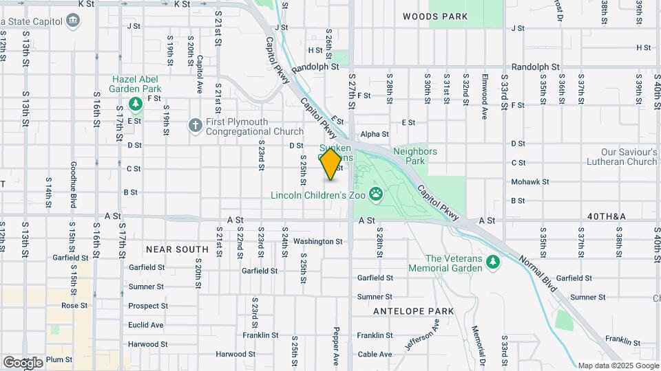 1250 S 26th St Map and Location Details