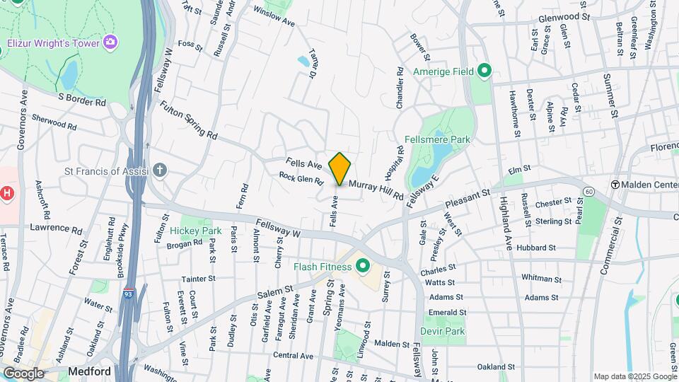 67 Fells Ave, Unit 2 Map and Location Details