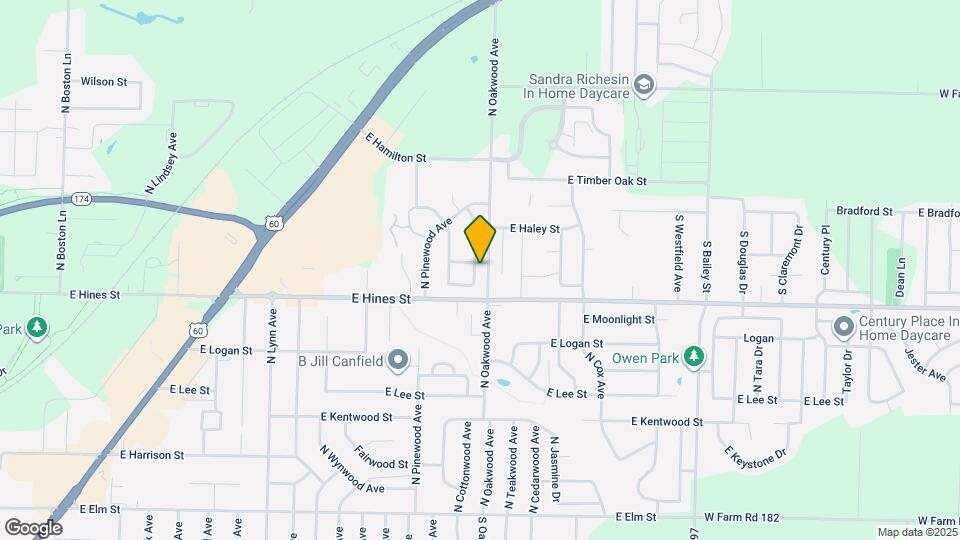 630 N Cottonwood Ave Map and Location Details