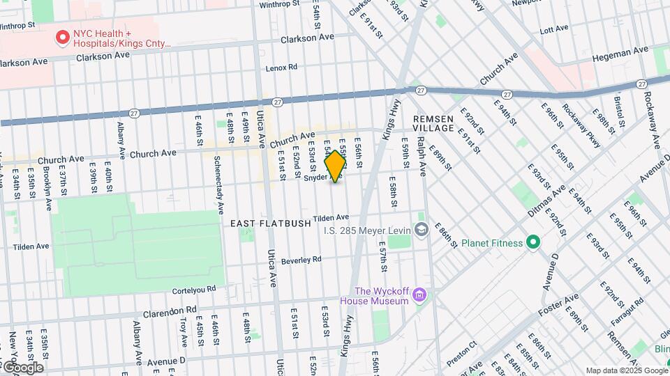 361 E 54th St Map and Location Details