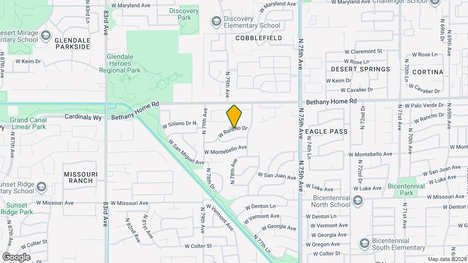 7729 W Rancho Dr Map and Location Details