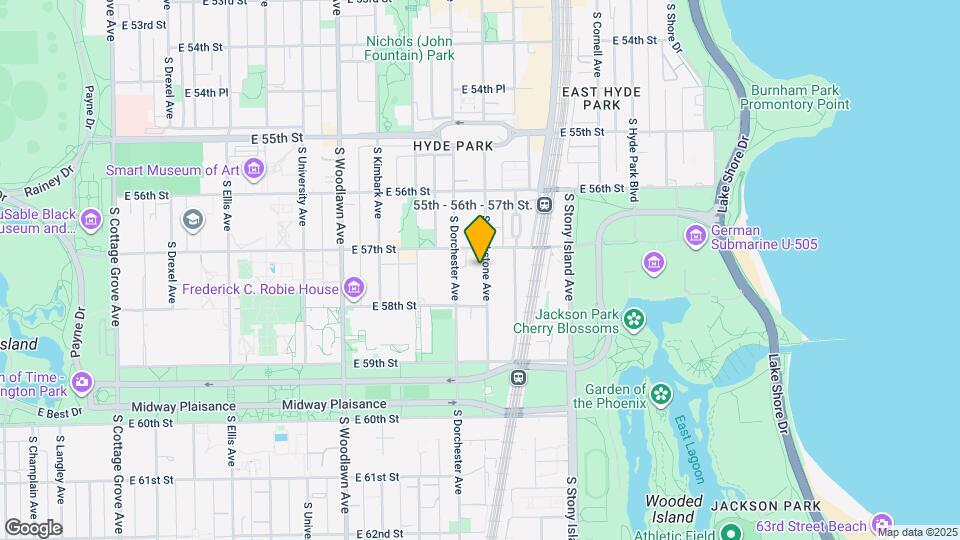 5720 S Blackstone Ave, Unit #309 Mapa y Detalles de la Ubicación
