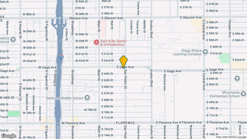 6303 S San Pedro St Map and Location Details