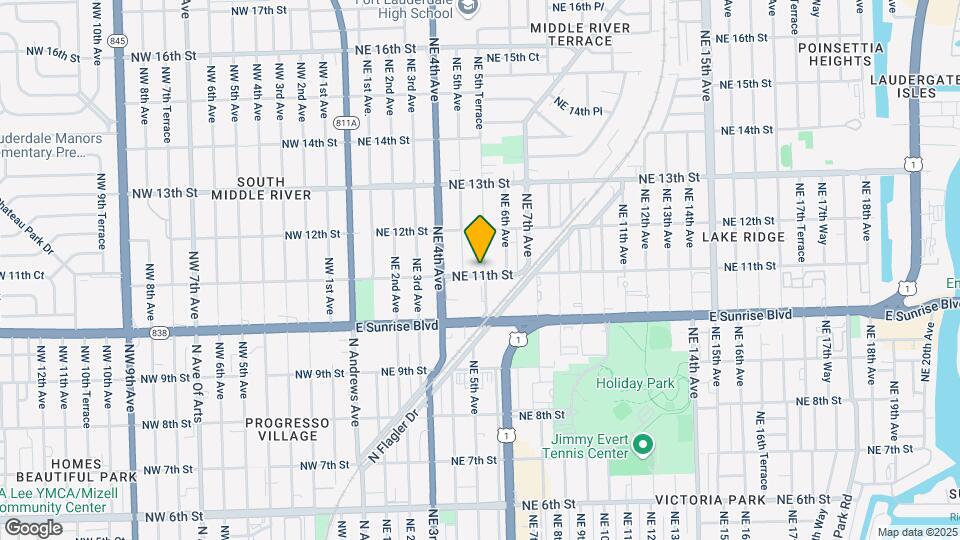 1105 NE 5th Ter Mapa y Detalles de la Ubicación