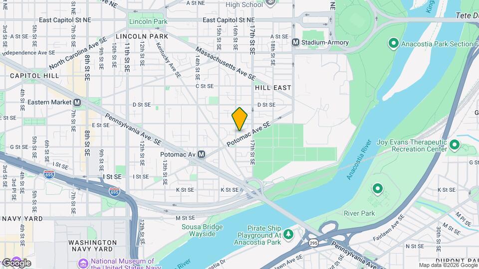 1608 Potomac Ave SE Mapa y Detalles de la Ubicación