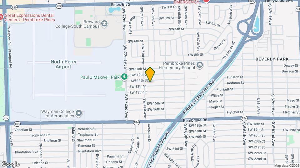 7031 SW 12th St Map and Location Details