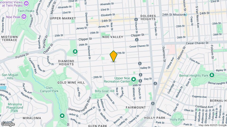 1494 Noe St Map and Location Details